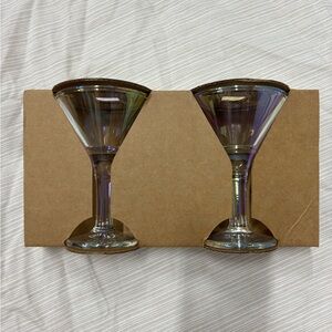 Target Bullseye’s Playground 6" Iridescent Cocktail Glass 2pk (NEW IN BOX)